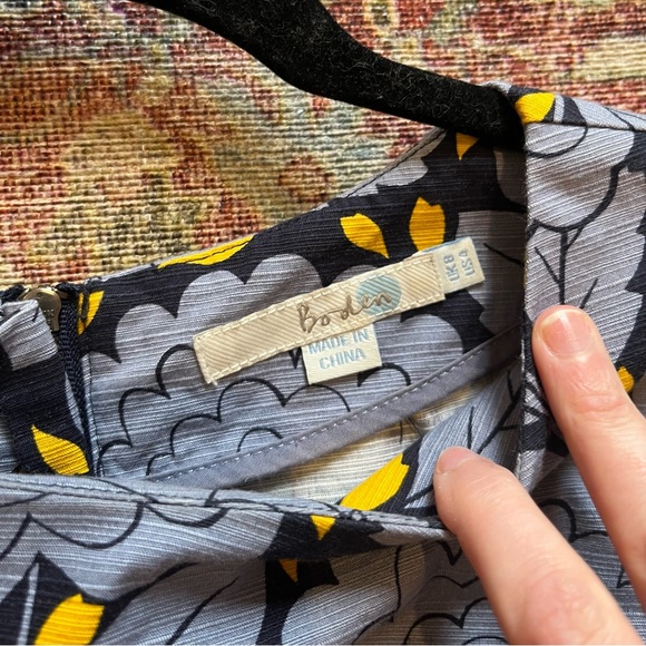 Boden Floral/Colorblock Afia Shift Dress, Size 4 - Picture 4 of 9